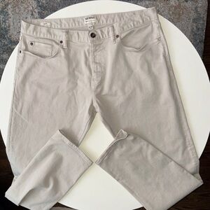 Todd Snyder Men’s Slim Fit 5 Pocket Chino Pant 36x34 Cream